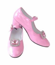 Spaanse schoenen Clip glittersteen roze