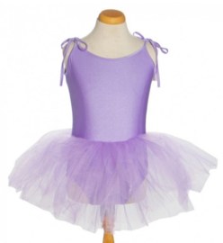 Balletpakje tutu met striklinten paars