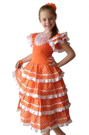 Spaanse kleedje oranje wit