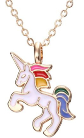 Eenhoorn unicorn ketting wit