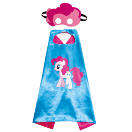 Eenhoorn cape blauw roze + masker unicorn + GRATIS ketting