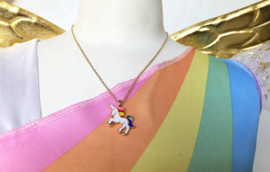 Eenhoorn unicorn ketting wit