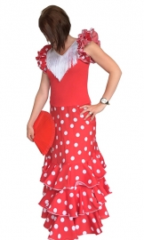 Spaanse flamenco waaier rood (hout)
