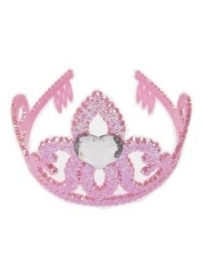 Prinsessen kroon roze met hartje