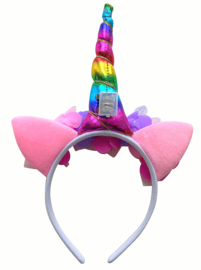 Eenhoorn unicorn haarband met licht