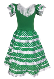 Spaanse jurk Groen Wit