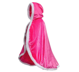 Prinsessen cape roze + GRATIS kroon