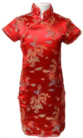 Chinese jurk verkleed jurk rood Valt klein bestel een maat groter!