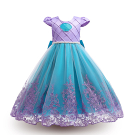 Zeemeerminnen jurk meisje Luxe met strik en kant + GRATIS popje