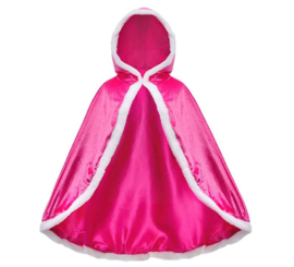 Prinsessen cape roze + GRATIS kroon