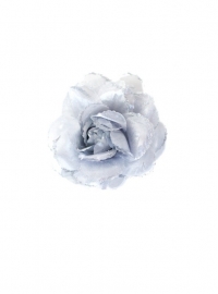 Spaanse haar roos (elastiek) zilver