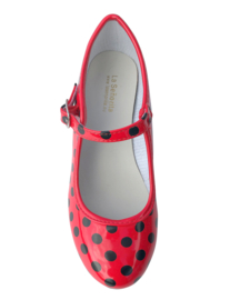 Spaanse schoenen rood zwart glossy