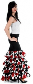 Flamenco rok dames met rozen en volantes Luxe