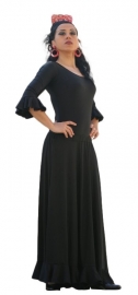 Flamenco rok dames / volwassenen zwart