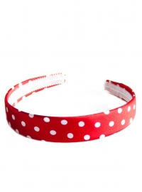 Spaanse haarband / diadeem, rood/wit