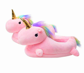 Unicorn eenhoorn pantoffel sloffen roze maat 29/30