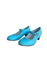 Spaanse schoenen ijs blauw