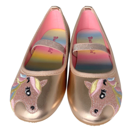 Eenhoorn Unicorn schoenen ballerina rosé goud