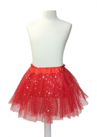 Ballet rokje rood met sterren