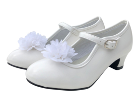 Spaanse Schoenen Clip bloem wit