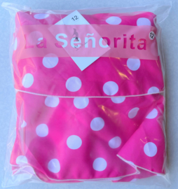 Spaanse flamenco jurk Niño roze wit