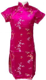 Chinese jurk verkleed jurk roze