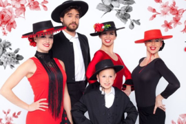 Spaanse sombrero zwart met rood  kind of volwassenen