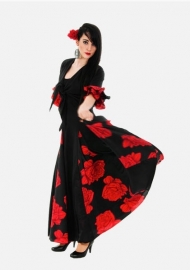 Spaanse jurk Rosa Deluxe dames