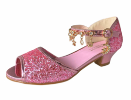 Prinsessen schoenen roze glitter bedeltjes