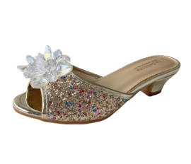 Prinsessen slipper goud glitter