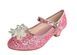 Elsa schoenen roze glitter sneeuwvlok