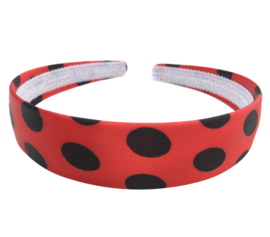 Spaanse haarband / diadeem, rood/zwart