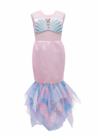 Zeemeerminnen jurk licht roze + GRATIS kroon
