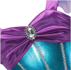 Zeemeerminnen kleedje donker paars + GRATIS kroon