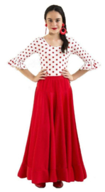 Spaanse flamenco rok meisjes rood