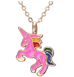 Eenhoorn Unicorn Onesie paars met ketting