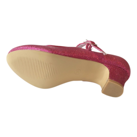 Spaanse schoenen fuchsia roze glitter