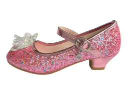 Elsa schoenen roze glitter sneeuwvlok