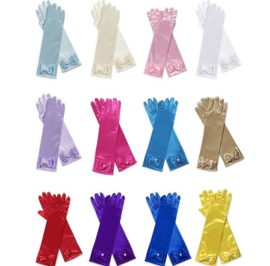 Handschoenen prinsessen blauw voor kinderen