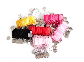 Spaanse armband met muntjes, diverse kleuren