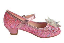 Elsa schoenen roze glitter sneeuwvlok