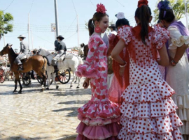 Spaanse flamenco roos klein, rood of roze