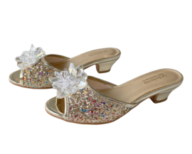 Prinsessen slipper goud glitter