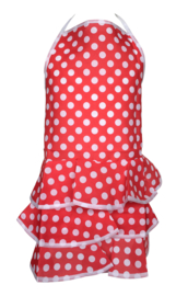 Flamenco schort rood/wit kinderen