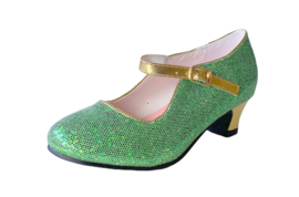 Spaanse schoenen groen goud Glamour