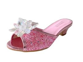 Prinsessen slipper roze glitter