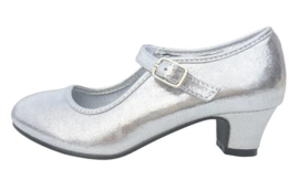 Spaanse schoenen zilver glossy