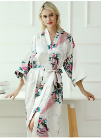 Chinese Kimono wit met opdruk dames