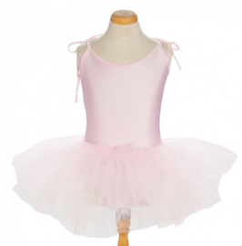 Balletpakje tutu met striklinten licht roze