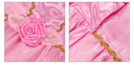 Prinsessenjurk licht roze goud met haarband